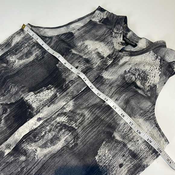 Eileen Fisher Shirt Women Ink Blot Silk Tunic Sleeveless Art to Wear - Picture 8 of 9